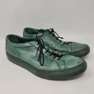 Common Projects Shoes Men EU46 US13 Green Leather Original Achilles Sneakers Low