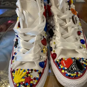 CONVERSE  Athletic Shoes- custom cheer patriotic