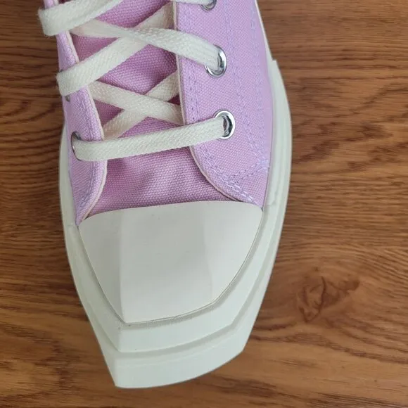 ⭐Converse Chuck 70 De Luxe Wedge Platform Hi Shoes Sz 7.5 Purple Pink 4&quot; A07584C