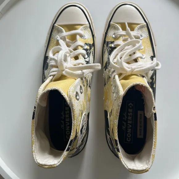 Converse Chuck 70 High Top Hybrid Floral Women’s Shoes Saturn Gold 9.5