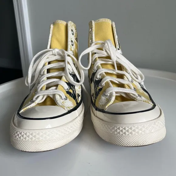 Converse Chuck 70 High Top Hybrid Floral Women’s Shoes Saturn Gold 9.5