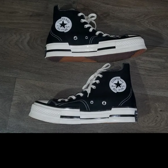 Converse Chuck 70 Plus Black and White High-Top Sneakers