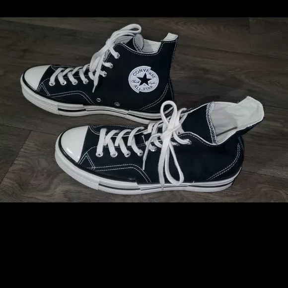 Converse Chuck 70 Plus Black and White High-Top Sneakers