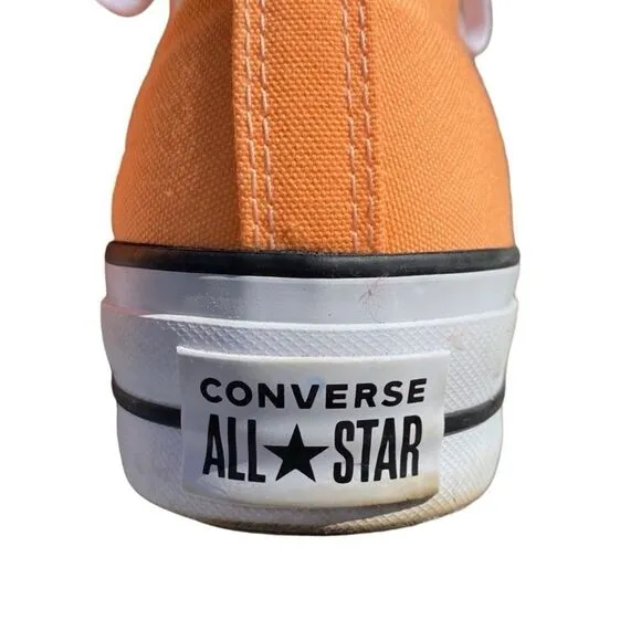 Converse Chuck Taylor All Star High Lift Platform Peach Beam 8.5 EUC