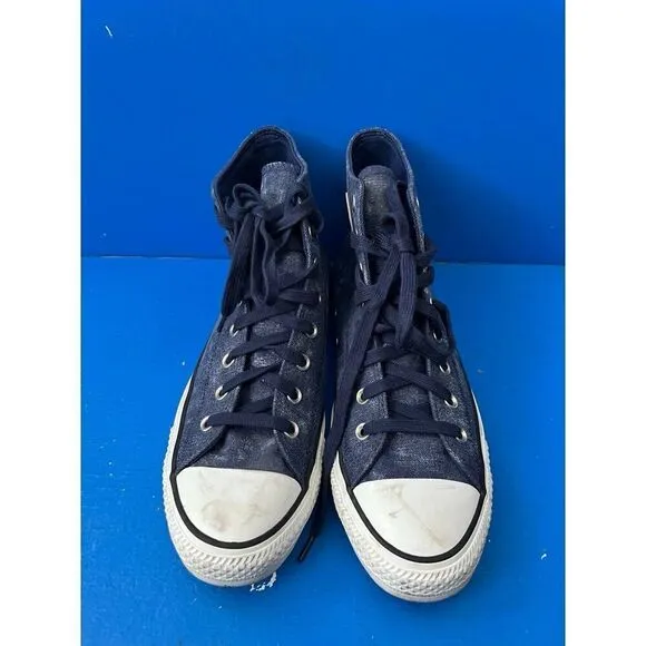 Converse Chuck Taylor All Star Hi Mens Size 11 Blue Denim High Top Shoes Sneaker