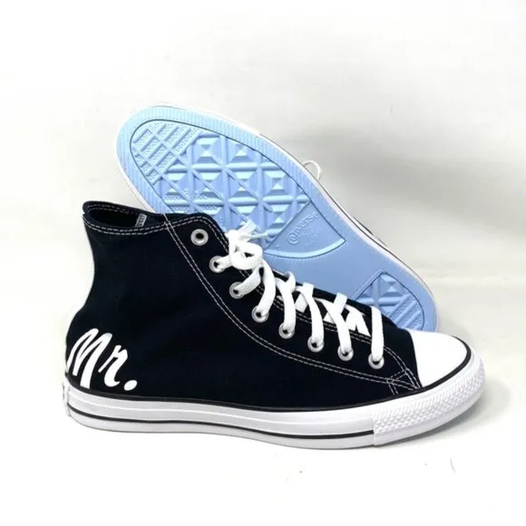 Converse Ctas High Top Canvas Black Wedding Men Sneakers Custom A02247C-BLKBLKWT