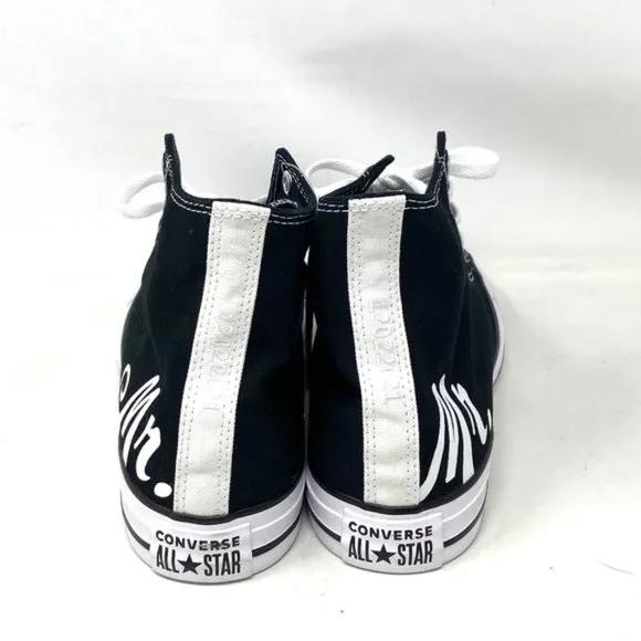 Converse Ctas High Top Canvas Black Wedding Men Sneakers Custom A02247C-BLKBLKWT