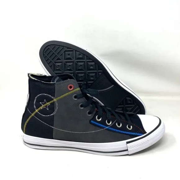 Converse Ctas High Top Shoes Storm Black Men’s Size Suede Sneakers Skate 173106C