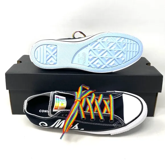 Converse Ctas Low Top Canvas Black Wedding Women's Sneakers Custom 171213C-BLWT