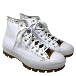 Converse Ctas Lugged Shoes Leather White Camo Brown Women's Custom 570637C-WTCM
