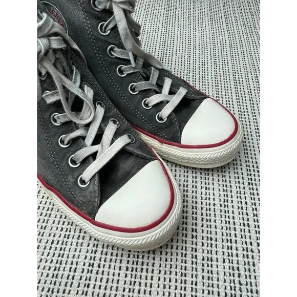 Converse CTAS Lux Mid Hidden Wedge Heel Distressed Grey 547193C Womens Size 9