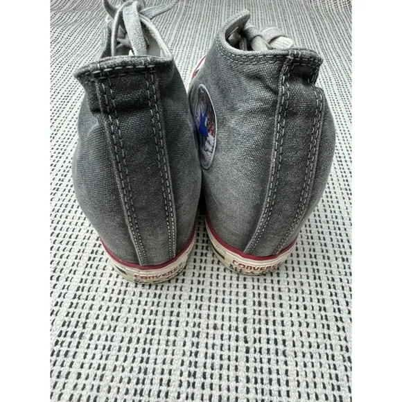 Converse CTAS Lux Mid Hidden Wedge Heel Distressed Grey 547193C Womens Size 9
