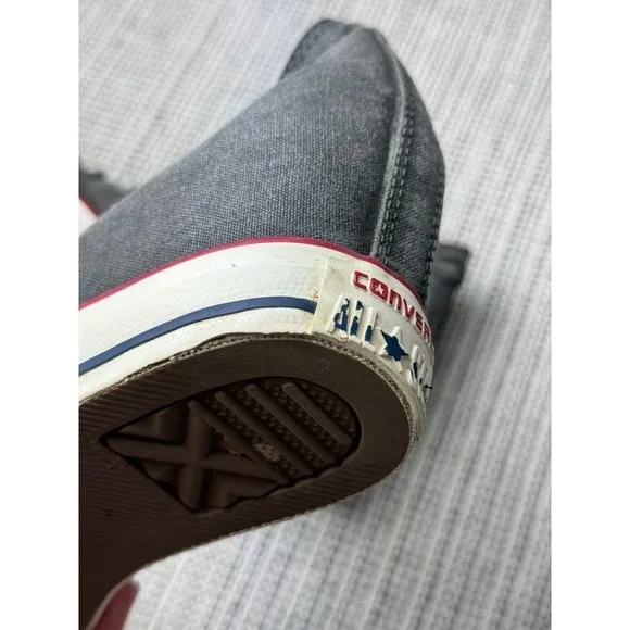 Converse CTAS Lux Mid Hidden Wedge Heel Distressed Grey 547193C Womens Size 9