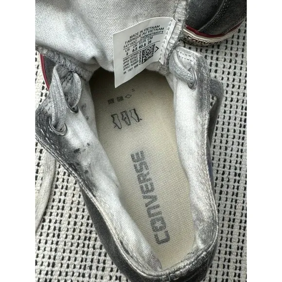 Converse CTAS Lux Mid Hidden Wedge Heel Distressed Grey 547193C Womens Size 9