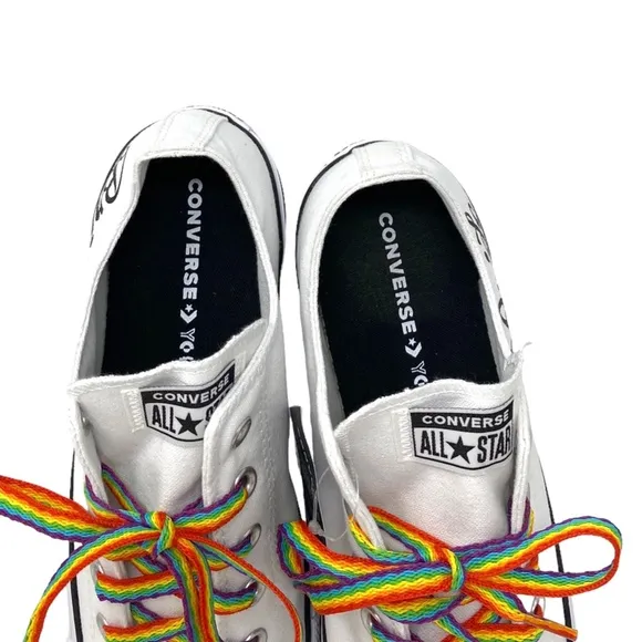 Converse Ctas OX Low Wedding White Canvas Women's Sneakers Custom 171213C- Multi
