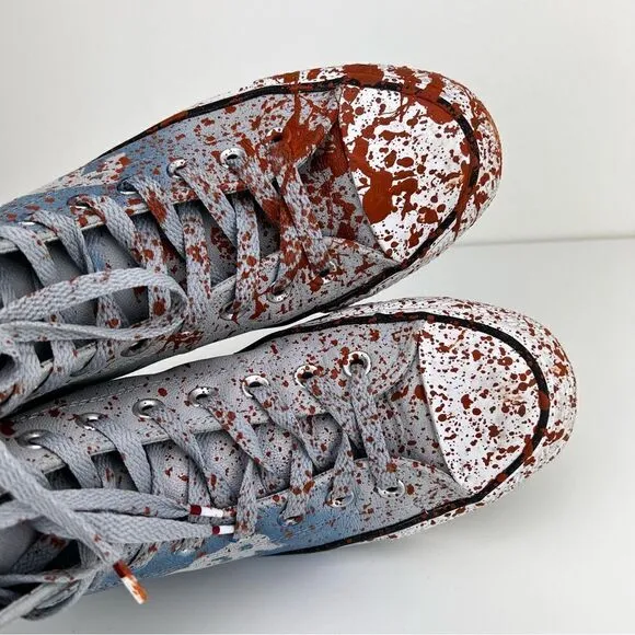Converse Hightop Shoes Limited Edition Leather Unisex  Paint Splatter