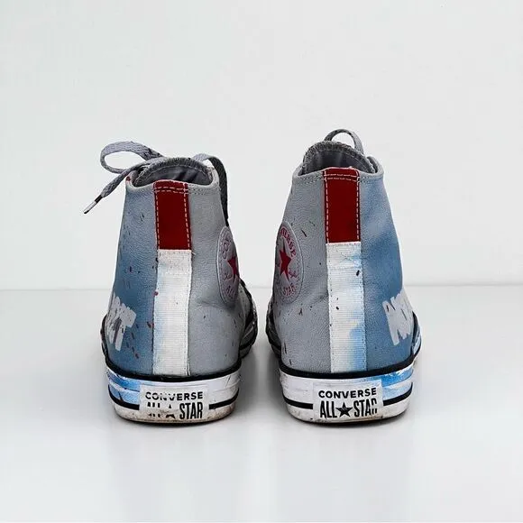 Converse Hightop Shoes Limited Edition Leather Unisex  Paint Splatter