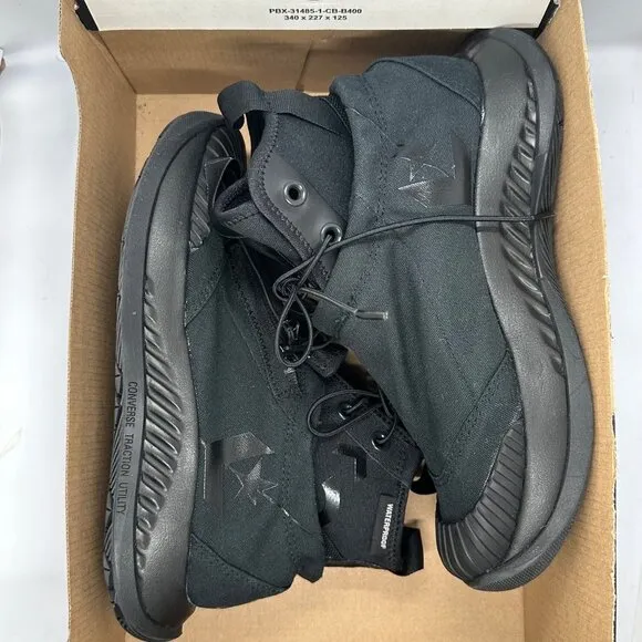 🤩Converse Men's Sneaker Boot Size 8.5 Utility Explore Hi Top Black Shoes 172125