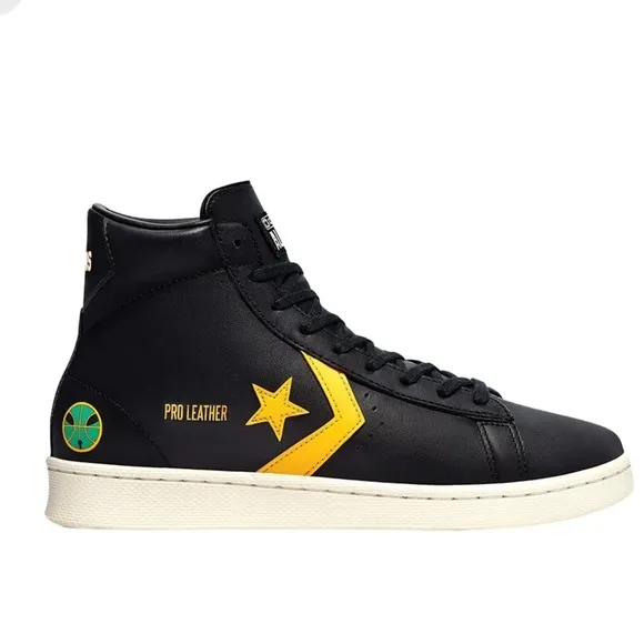 Converse Roswell Rayguns Pro Leather High Men's Sz 11 Shoes 171166C Black Yellow