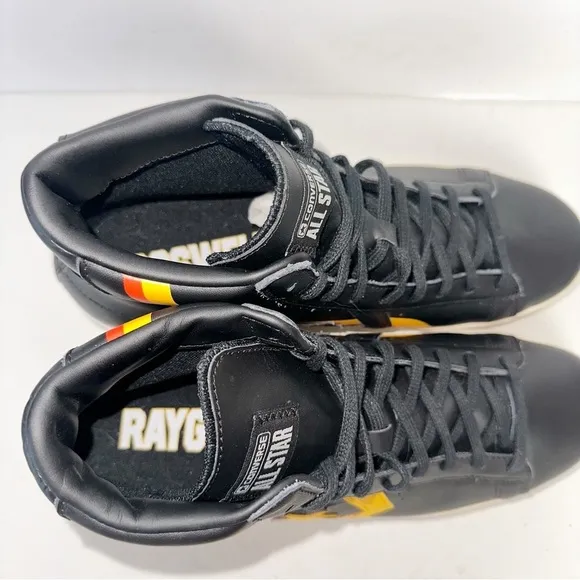 Converse Roswell Rayguns Pro Leather High Men's Sz 11 Shoes 171166C Black Yellow