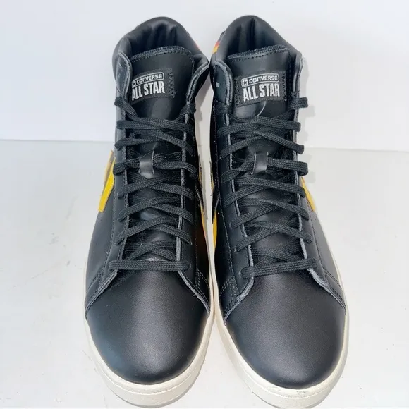 Converse Roswell Rayguns Pro Leather High Men's Sz 11 Shoes 171166C Black Yellow