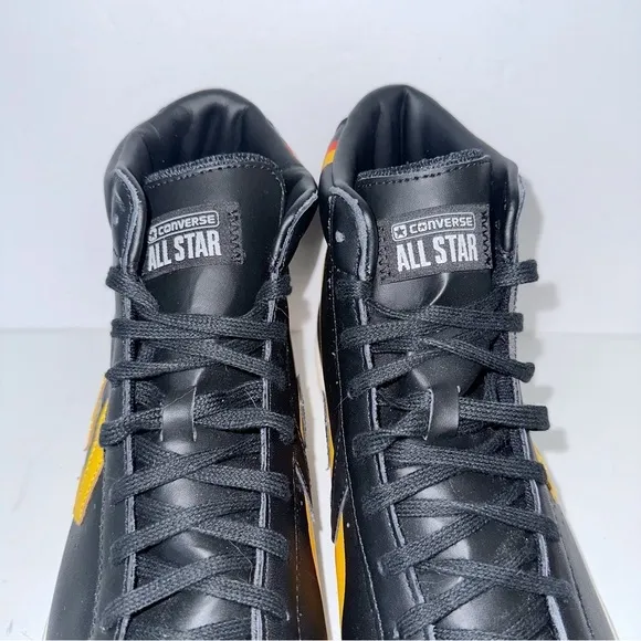 Converse Roswell Rayguns Pro Leather High Men's Sz 11 Shoes 171166C Black Yellow