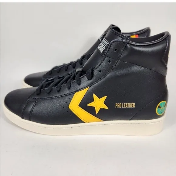 Converse Roswell Rayguns Pro Leather High Men's Sz 11 Shoes 171166C Black Yellow