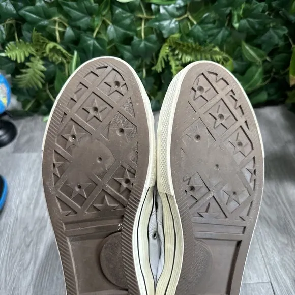 Converse Unisex Lucky Star Ox Vintage Style White Leather Casual Shoes Sz 11.5