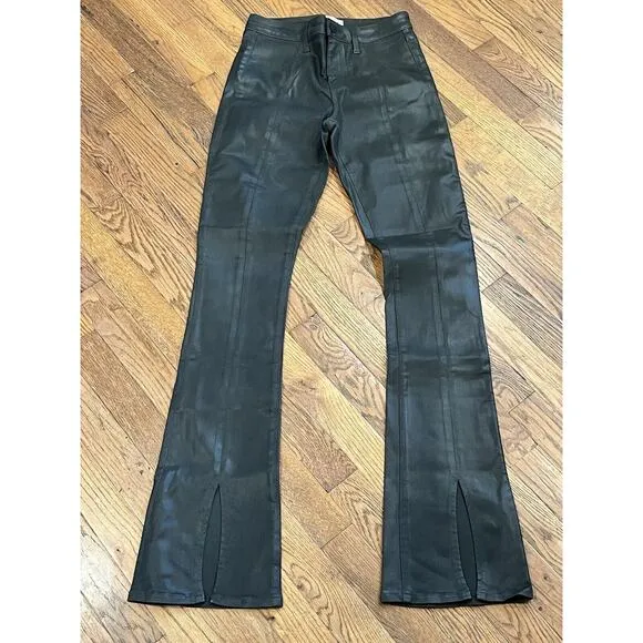 Copied - $285 L'agence Women's Black Coated High-Rise Skinny Jeans Pants Size 25