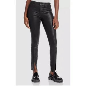 Copied - $285 L'agence Women's Black Coated High-Rise Skinny Jeans Pants Size 25