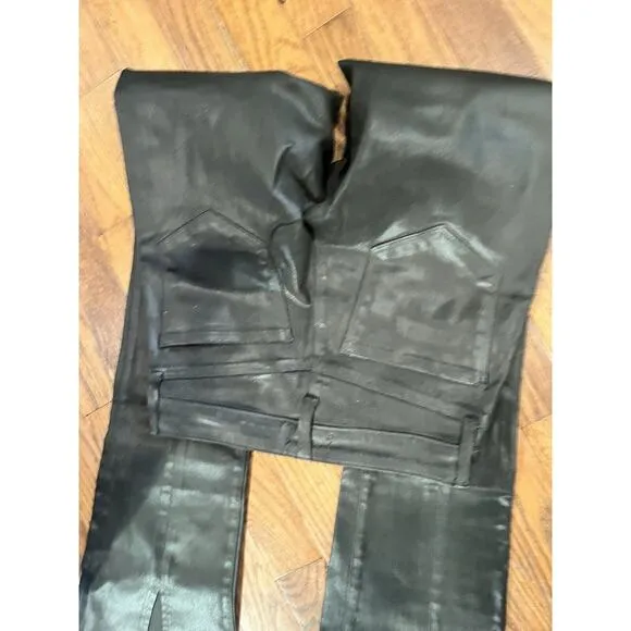 Copied - $285 L'agence Women's Black Coated High-Rise Skinny Jeans Pants Size 25