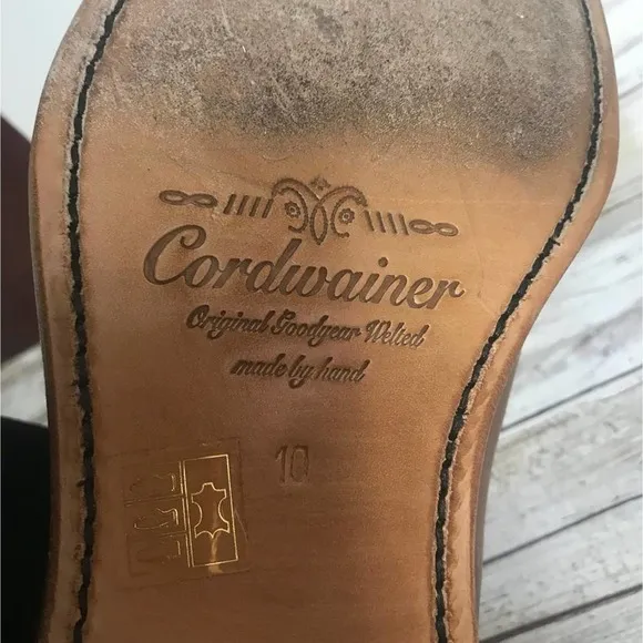 CORDWAINER  BROWN LEATHER MEN'S SHOES 10