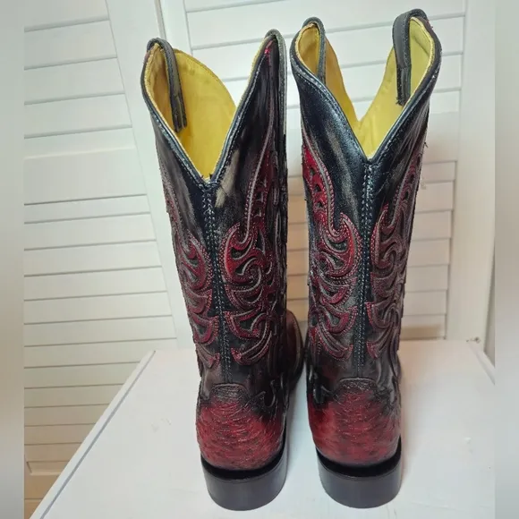 Corral Boots Ostrich Red Cherry Western Boots A4776 Men's Size 12 D