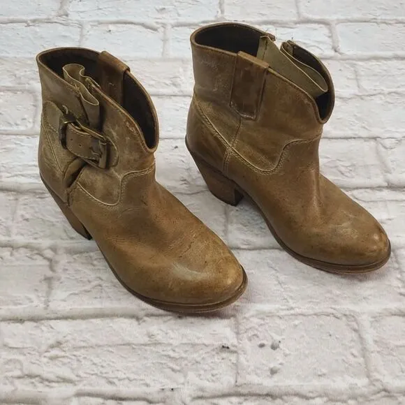 Corral Boots Tan Distressed ankle Boots size 7M