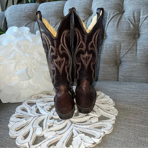 Corral Lizard Western Cowboy Boots Women’s 7