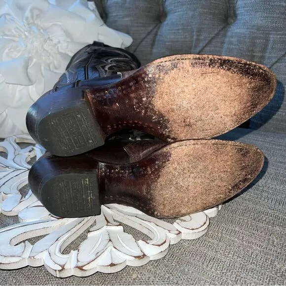 Corral Lizard Western Cowboy Boots Women’s 7