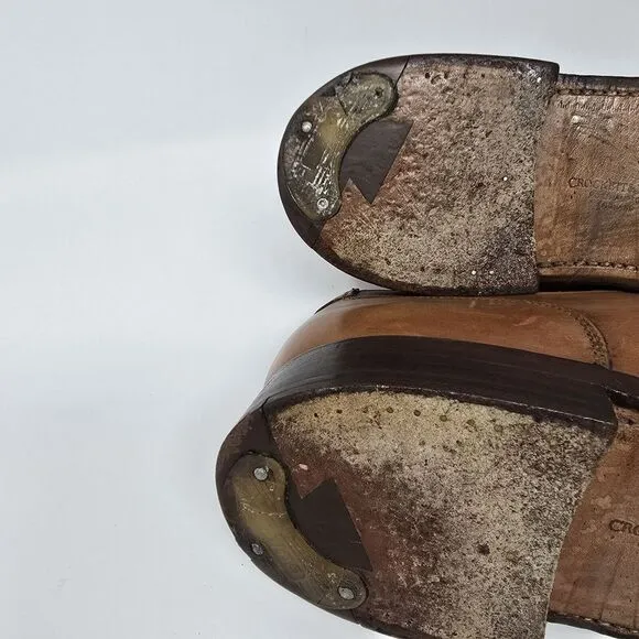 Crockett &amp; Jones‎ Onslow Cordovan Mens 12 B Brown Leather Luxury Dress Shoes