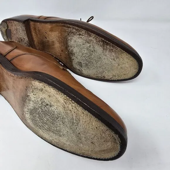 Crockett &amp; Jones‎ Onslow Cordovan Mens 12 B Brown Leather Luxury Dress Shoes