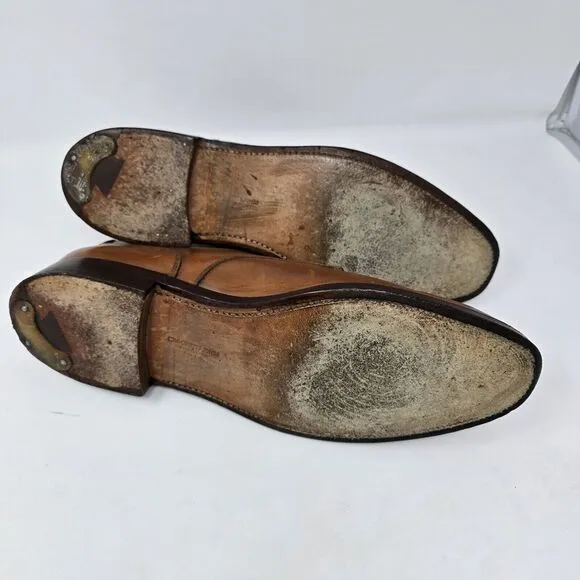 Crockett &amp; Jones‎ Onslow Cordovan Mens 12 B Brown Leather Luxury Dress Shoes