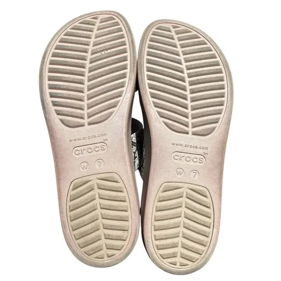 Crocs Light Beige Platform Sandals