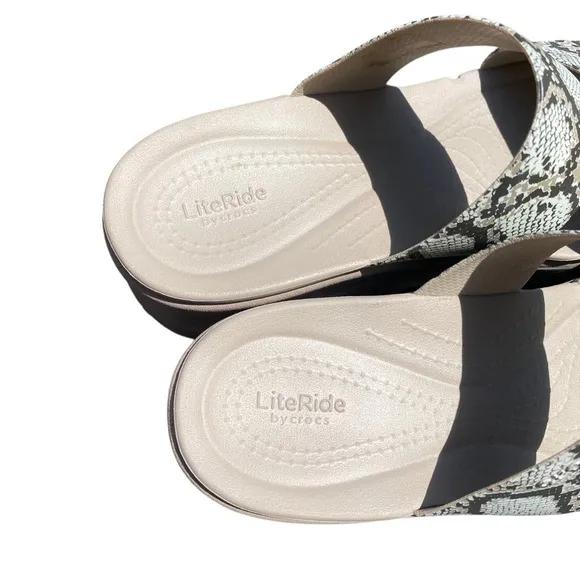 Crocs Light Beige Platform Sandals
