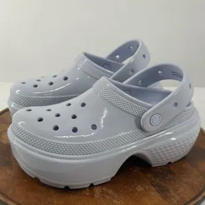 Crocs Shoes Wm 8 Stomp Dreamscape/Shine Lavender Purple Platform Chunky Clogs