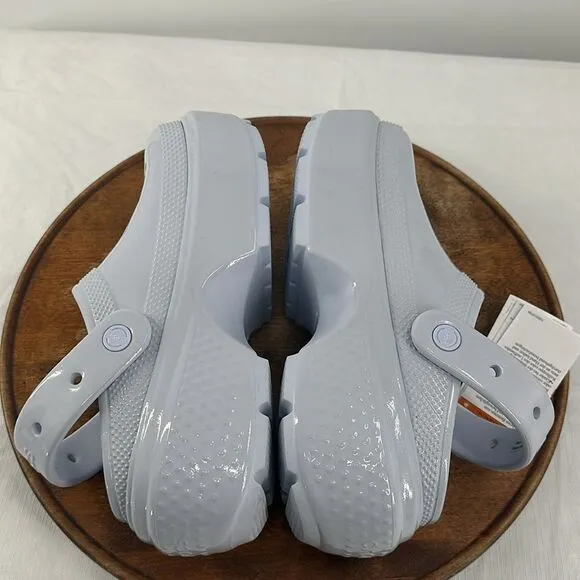 Crocs Shoes Wm 8 Stomp Dreamscape/Shine Lavender Purple Platform Chunky Clogs