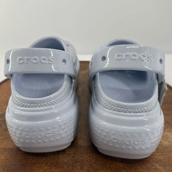 Crocs Shoes Wm 8 Stomp Dreamscape/Shine Lavender Purple Platform Chunky Clogs