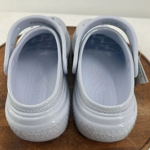 Crocs Shoes Wm 8 Stomp Dreamscape/Shine Lavender Purple Platform Chunky Clogs