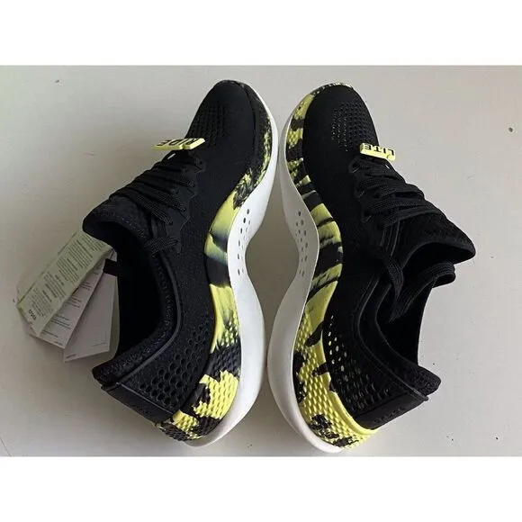 Crocs Men's Sz 9 LiteRide 360 Marbled Pacer Shoes 207633-02K Black Yellow NEW