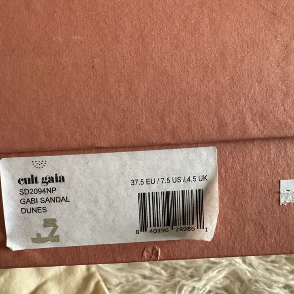Cult Gaia Gabi platform gladiator sandals in dune size 37.5. New