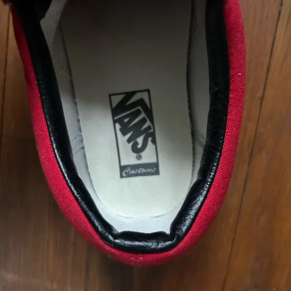 Custom Vans Men's Red Sneakers