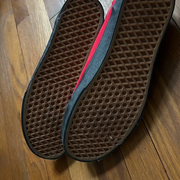 Custom Vans Men's Red Sneakers