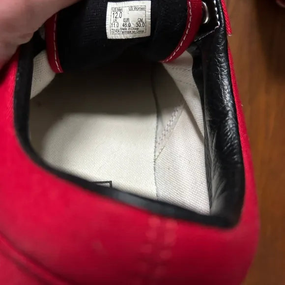 Custom Vans Men's Red Sneakers